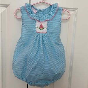 Smocked watermelon bubble, 24 months